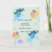 Invitation personnalisée pour l'anniversaire d'un (Devant)