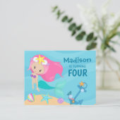 Invitation personnalisée pour l'anniversaire d'une (Debout devant)