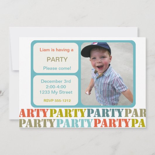 Invitation personnalisée pour l'anniversaire (#INV (Devant)