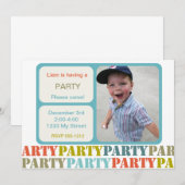 Invitation personnalisée pour l'anniversaire (#INV (Devant / Derrière)