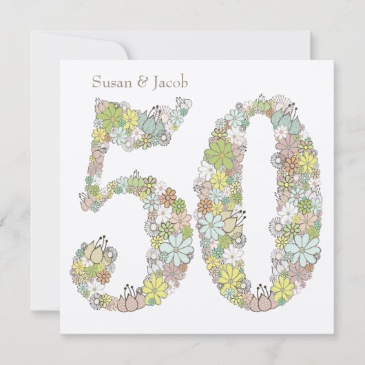 Invitation personnalisée pour le 50e anniversaire (Devant)