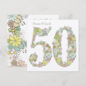 Invitation personnalisée pour le 50e anniversaire (Devant / Derrière)