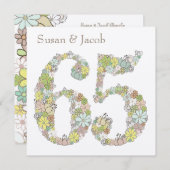 Invitation personnalisée pour le 65e anniversaire  (Devant / Derrière)