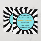 Invitation personnalisée pour le 7e anniversaire (Devant / Derrière)