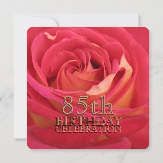 Invitation personnalisée pour le 85e anniversaire (Devant)