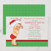 Invitation personnalisée pour le Baby shower de No (Devant / Derrière)