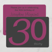 Invitation personnalisée pour le charbon de bois e (Devant / Derrière)