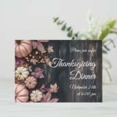 Invitation personnalisée pour le dîner de Thanksgi (Debout devant)