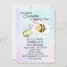 Invitation personnalisée pour le premier anniversa