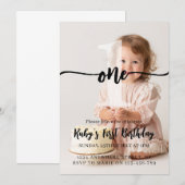 Invitation personnalisée pour le premier anniversa (Devant / Derrière)