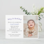 Invitation personnalisée pour le premier anniversa (Debout devant)