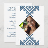 Invitation Personnalisée pour les 40 Ans Aztec (Devant / Derrière)