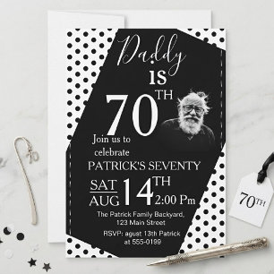 Invitation personnalisée pour les 70 ans de Papa a