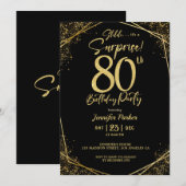 Invitation personnalisée pour les 80 ans (Devant / Derrière)