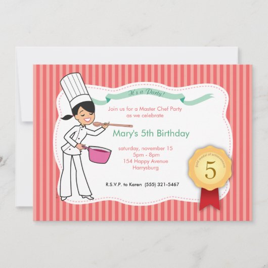 Invitation personnalisée pour les enfants avec un (Devant)