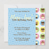 Invitation personnalisée pour les gâteaux d'annive (Dos)