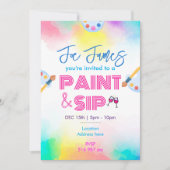 Invitation personnalisée pour peinture et dégustat (Devant)