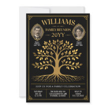 Invitation personnalisée pour réunion de famille, 