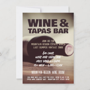 Invitation personnalisée pour soirée vin et musiqu