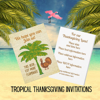 Invitation personnalisée pour Thanksgiving tropica
