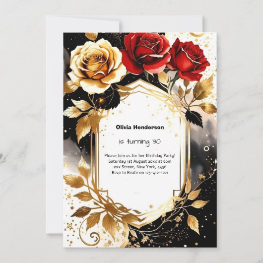 Invitation personnalisée pour un 30e anniversaire (Devant)