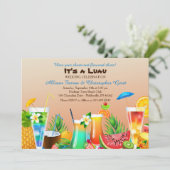 Invitation personnalisée pour un Luau Hawaïen (Debout devant)