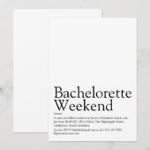 Invitation personnalisée pour un week-end d'enterr (Devant / Derrière)