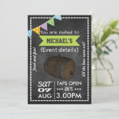 Invitation personnalisée pour une fête autour d'un (Debout devant)