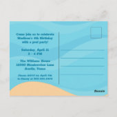 Invitation personnalisée pour une fête d'anniversa (Dos)