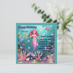 Invitation personnalisée pour une fête d'anniversa