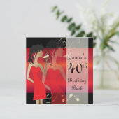 Invitation personnalisée pour une fête d'anniversa (Debout devant)