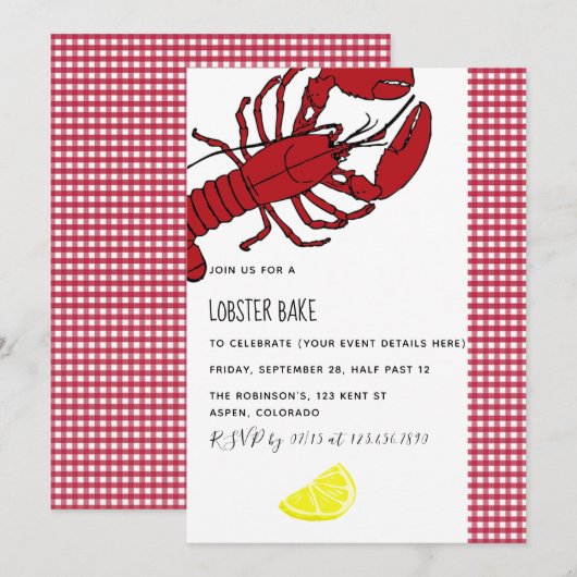 Invitation personnalisée pour une fête de cuisson (Devant / Derrière)