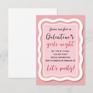 Invitation personnalisée pour une fête de Galentin