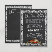 Invitation personnalisée pour une fête de garçons  (Devant / Derrière)