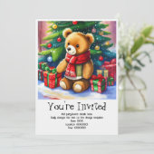 Invitation personnalisée pour une fête de Noël (Debout devant)