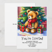 Invitation personnalisée pour une fête de Noël (Devant / Derrière)