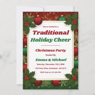Invitation personnalisée pour une fête de Noël cla