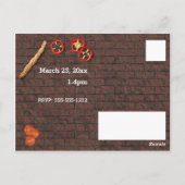 Invitation personnalisée pour une fête de pizza (Dos)