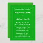 Invitation personnalisée pour une fête de retraite (Devant / Derrière)