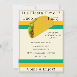 Invitation personnalisée pour une fête de tacos le