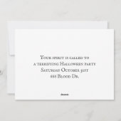 Invitation personnalisée pour une fête d'Halloween (Dos)