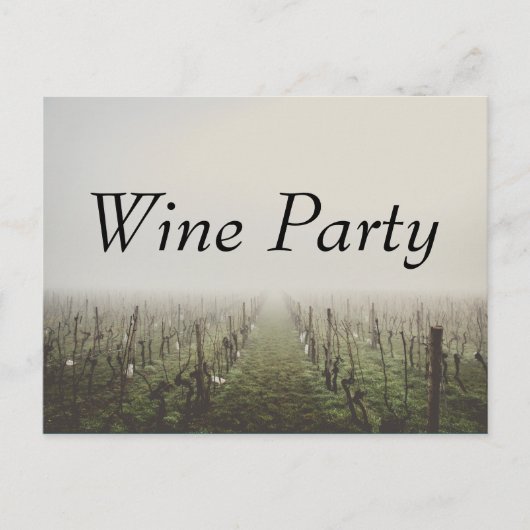 Invitation personnalisée pour une fête du vin au v (Devant)