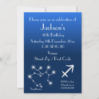 Invitation personnalisée pour une fête du zodiaque