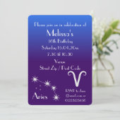 Invitation personnalisée pour une fête du zodiaque (Debout devant)