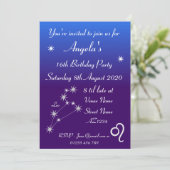 Invitation personnalisée pour une fête sur le thèm (Debout devant)