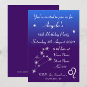 Invitation personnalisée pour une fête sur le thèm (Devant / Derrière)