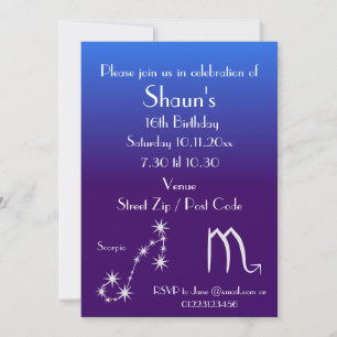 Invitation personnalisée pour une fête sur le thèm