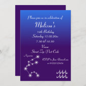 Invitation personnalisée pour une fête sur le thèm (Devant / Derrière)