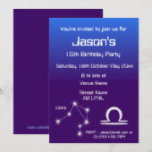 Invitation personnalisée pour une fête sur le thèm (Devant / Derrière)