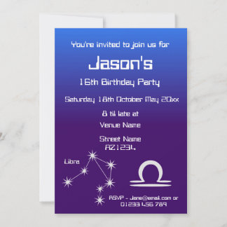 Invitation personnalisée pour une fête sur le thèm